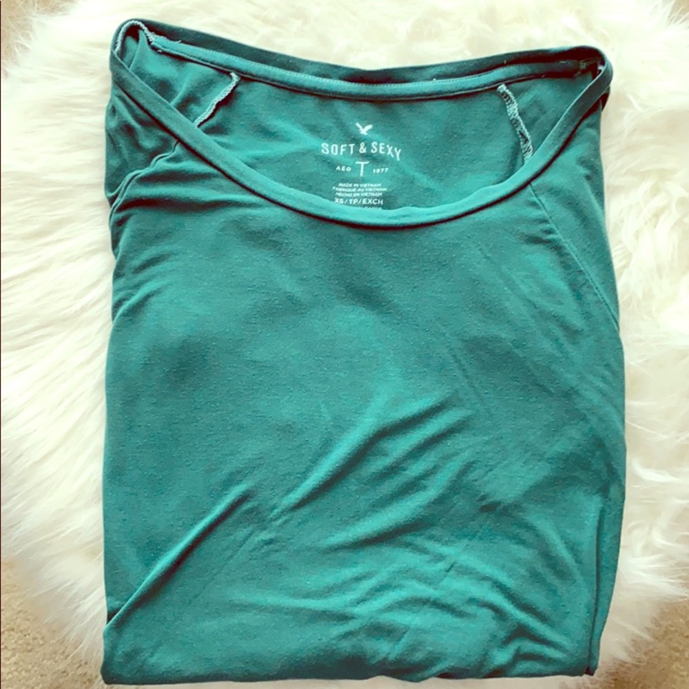 American Eagle Emerald Green Womens Shirt